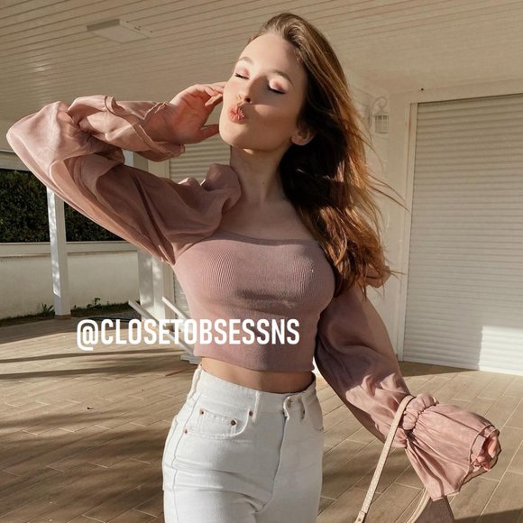 ZARA Knit Top with Puff Sleeves* - Picture 12 of 15